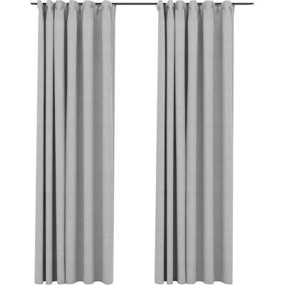 vidaXL Tende Oscuranti - 2 pz Grigio 140x245 cm vidaXL Tende Oscuranti - 2 pz Grigio 140x245 cm