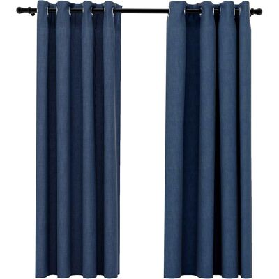 Tende oscuranti effetto lino vidaXL con occhielli - Tende Tende oscuranti effetto lino vidaXL con occhielli - Tende