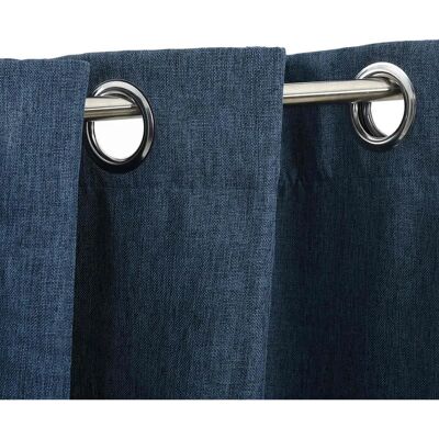 vidaXL Vorhänge im Leinen-Look - Blau vidaXL Vorhänge im Leinen-Look - Blau