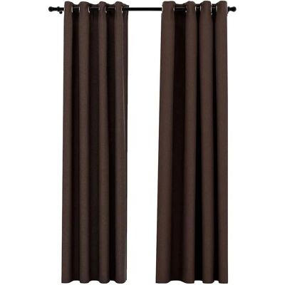 vidaXL Verdunkelungsvorhänge Leinenoptik - 2 Stück - Taupe - 140x225cm vidaXL Verdunkelungsvorhänge Leinenoptik - 2 Stück - Taupe - 140x225cm