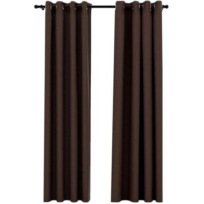 VIDAXL Tende Oscuranti Effetto Lino con Occhielli 2 pz Taupe 140x245cm VIDAXL Tende Oscuranti Effetto Lino con Occhielli 2 pz Taupe 140x245cm
