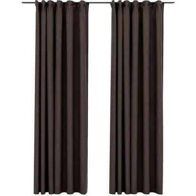 Tende oscuranti effetto lino vidaXL - 2 pz Taupe - 140x245 cm Tende oscuranti effetto lino vidaXL - 2 pz Taupe - 140x245 cm