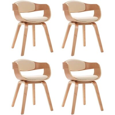 vidaXL 3054816 Moderne gebogen hout en kunstleer eetkamerstoel vidaXL 3054816 Moderne gebogen hout en kunstleer eetkamerstoel