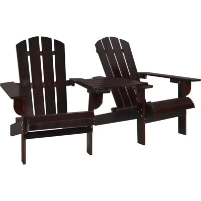 vidaXL Garten Adirondack Stuhl und Tisch Set - Braun vidaXL Garten Adirondack Stuhl und Tisch Set - Braun