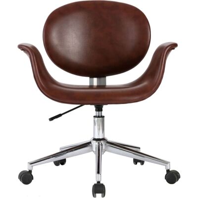 vidaXL Bureaustoel - Bruin draaibaar ergonomisch 360° vidaXL Bureaustoel - Bruin draaibaar ergonomisch 360°