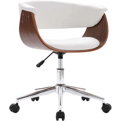 vidaXL Witte bureaustoel - Kantinstoel/Computerstoel vidaXL Witte bureaustoel - Kantinstoel/Computerstoel