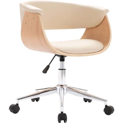vidaXL Bureaustoel - Zwivel, Crème, Model 3054832 vidaXL Bureaustoel - Zwivel, Crème, Model 3054832