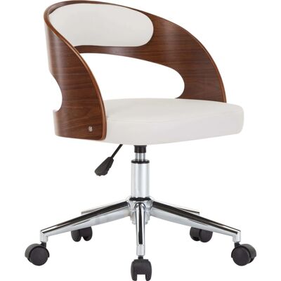 vidaXL Hvid bøgetræ kontorstol - Ergonomisk & Stilfuld vidaXL Hvid bøgetræ kontorstol - Ergonomisk & Stilfuld