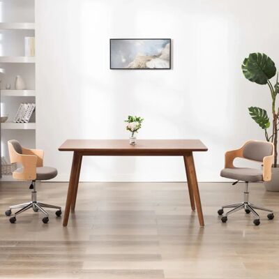 vidaXL Draaiende Bureaustoel Taupe - Bureaustoel vidaXL Draaiende Bureaustoel Taupe - Bureaustoel