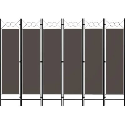 vidaXL Paravent 6 panneaux Anthracite Pliable - Publicité vidaXL Paravent 6 panneaux Anthracite Pliable - Publicité