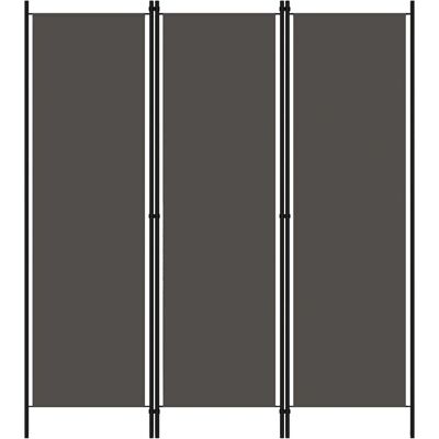vidaXL 3-Panel Raumteiler Anthrazit - Raumteiler vidaXL 3-Panel Raumteiler Anthrazit - Raumteiler