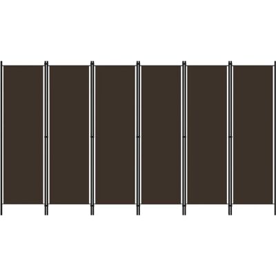 vidaXL 6-Delige Kamerverdeler Bruin 300x180 cm Wandverdeler vidaXL 6-Delige Kamerverdeler Bruin 300x180 cm Wandverdeler