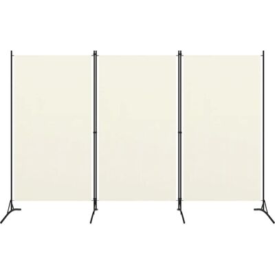 Paravent 3 panneaux vidaXL Crème Blanc 260cm Séparateur de Mur Diviseur - Publicité Paravent 3 panneaux vidaXL Crème Blanc 260cm Séparateur de Mur Diviseur - Publicité