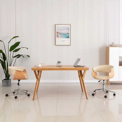 vidaXL Drehbare Esszimmerstühle - Modern, Creme, Ergonomisch vidaXL Drehbare Esszimmerstühle - Modern, Creme, Ergonomisch