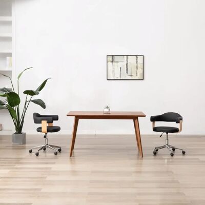 VIDAXL - Bürostuhl in Schwarz mit Höhenverstellung - Bürostuhl VIDAXL - Bürostuhl in Schwarz mit Höhenverstellung - Bürostuhl
