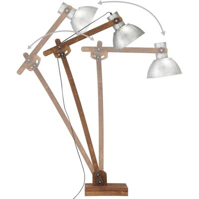 vidaXL - Vloerlamp van mangohout - Verstelbaar arm - E27 vidaXL - Vloerlamp van mangohout - Verstelbaar arm - E27