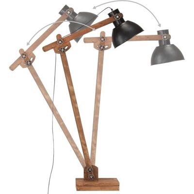 VIDAXL Mango Holz Stehlampe - Verstellbarer Industriestil VIDAXL Mango Holz Stehlampe - Verstellbarer Industriestil