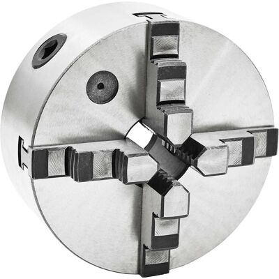 vidaXL Mandrino a 4 Griffe Autocentrante - 160mm Acciaio vidaXL Mandrino a 4 Griffe Autocentrante - 160mm Acciaio