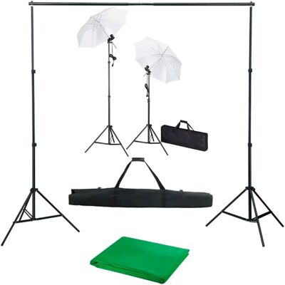 Vidaxl Fotostudie Sæt med Baggrund, Lamper & Paraplyer Vidaxl Fotostudie Sæt med Baggrund, Lamper & Paraplyer