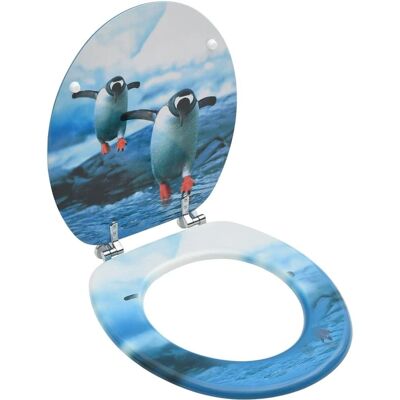 vidaXL WC Toilettensitz mit Deckel MDF Pinguin Design Mehrfarbig - Toilettensitz vidaXL WC Toilettensitz mit Deckel MDF Pinguin Design Mehrfarbig - Toilettensitz