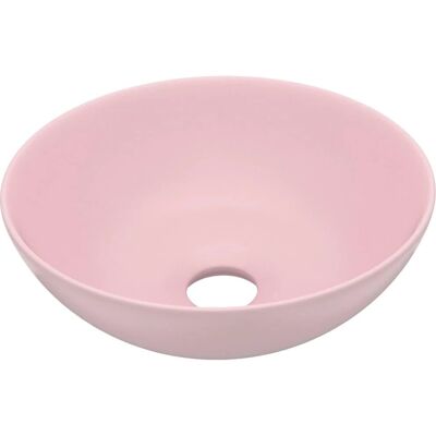 vidaXL Badkamer Wastafel Keramiek Roze Ronde - Wastafel vidaXL Badkamer Wastafel Keramiek Roze Ronde - Wastafel