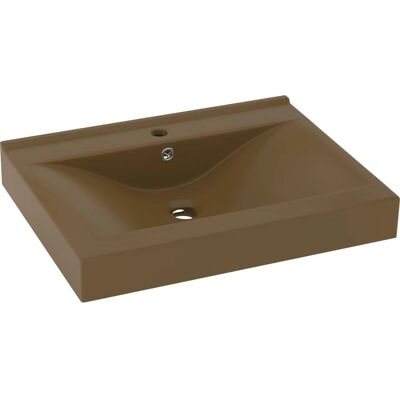 vidaXL Keramik Rechteckwaschbecken - 60x46 cm Luxusbadezimmerspüle vidaXL Keramik Rechteckwaschbecken - 60x46 cm Luxusbadezimmerspüle