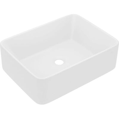 vidaXL Luxe Wastafel Wit 41x30x12 cm Keramiek - Wastafel vidaXL Luxe Wastafel Wit 41x30x12 cm Keramiek - Wastafel