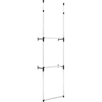 vidaXL Teleskopisches Schranksystem mit Stangen Aluminium - Schrank/Schrank vidaXL Teleskopisches Schranksystem mit Stangen Aluminium - Schrank/Schrank