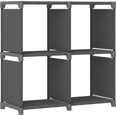 vidaXL 4-Würfel Stoffregal - Graues Displayregal - Aufbewahrungseinheit vidaXL 4-Würfel Stoffregal - Graues Displayregal - Aufbewahrungseinheit