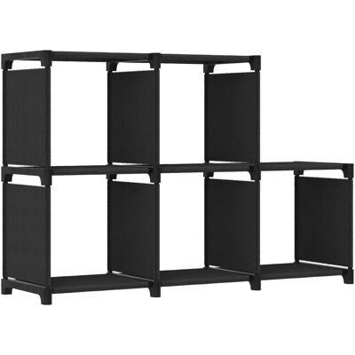vidaXL 322602 Schwarzes Stoffregal - Bücherregal vidaXL 322602 Schwarzes Stoffregal - Bücherregal