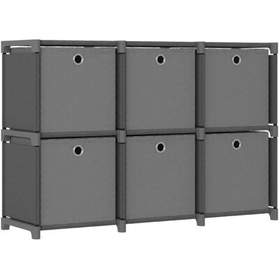 vidaXL Würfelregal mit 6 Boxen - Wohnzimmerbucht vidaXL Würfelregal mit 6 Boxen - Wohnzimmerbucht
