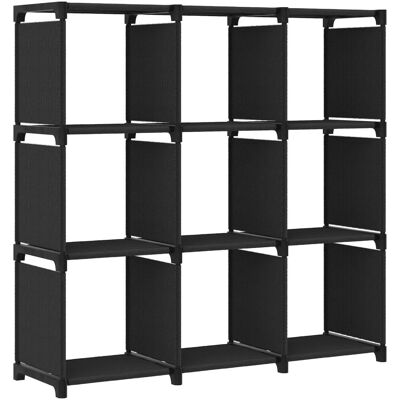 vidaXL 9-Würfel Schwarzes Stoffregal - Wohnzimmer vidaXL 9-Würfel Schwarzes Stoffregal - Wohnzimmer