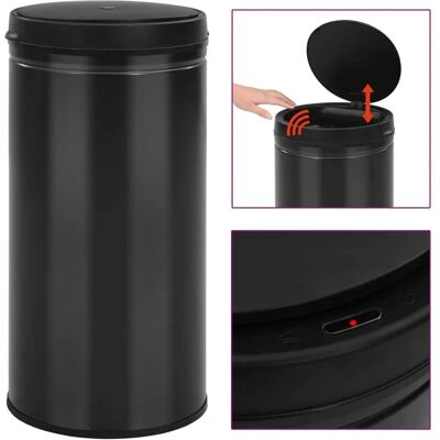 vidaXL Model 70L Zwart Sensor vuilnisbak - Vuilnisbak vidaXL Model 70L Zwart Sensor vuilnisbak - Vuilnisbak