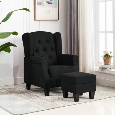 Fauteuil avec Repose-pieds vidaXL - Design Moderne, Rembourrage Confortable, Dossier Haut - Publicité Fauteuil avec Repose-pieds vidaXL - Design Moderne, Rembourrage Confortable, Dossier Haut - Publicité