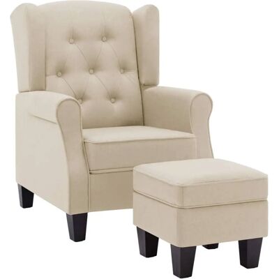 Chaise d'Accent VidaXL - Tissu Moderne avec Haut Dossier - Publicité Chaise d'Accent VidaXL - Tissu Moderne avec Haut Dossier - Publicité