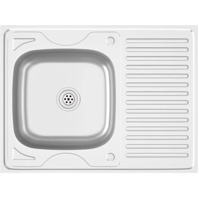 vidaXL Køkkenvask med afløbssæt Sølv 800x600x155 mm Rustfrit stål - Vask vidaXL Køkkenvask med afløbssæt Sølv 800x600x155 mm Rustfrit stål - Vask