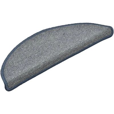 vidaXL 15x Teppich Treppenstufen Hellgrau und Blau - Treppenteppiche vidaXL 15x Teppich Treppenstufen Hellgrau und Blau - Treppenteppiche