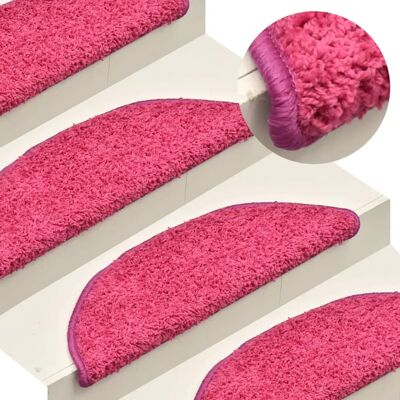 vidaXL Rosa 15 Stück Treppenteppiche - Rutschfest & Schutz vidaXL Rosa 15 Stück Treppenteppiche - Rutschfest & Schutz