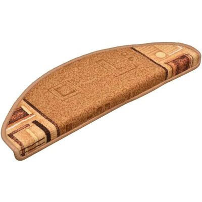 vidaXL Zelfklevende Trapmatten 15 stuks Beige - Trapbescherming vidaXL Zelfklevende Trapmatten 15 stuks Beige - Trapbescherming