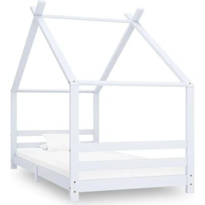 vidaXL Kinderbed Wit Den 90x200 cm - Kinderbed vidaXL Kinderbed Wit Den 90x200 cm - Kinderbed