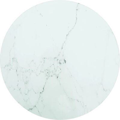 vidaXL Weiße Marmor Temperiertes Glas Tischplatte - Tischplatte vidaXL Weiße Marmor Temperiertes Glas Tischplatte - Tischplatte