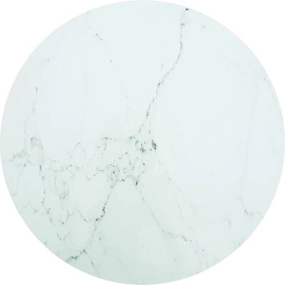 vidaXL Table Top White Ø90x1 cm Tempered Glass - Table Top vidaXL Table Top White Ø90x1 cm Tempered Glass - Table Top