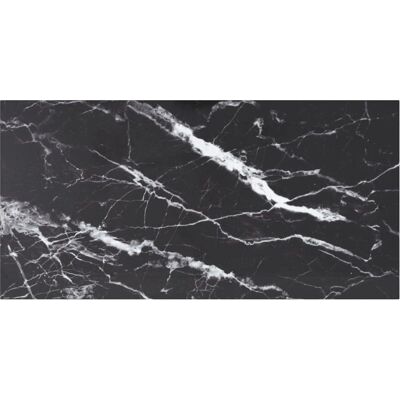 vidaXL Black and White Tempered Glass Table Top - 100x50 cm - Dining & Coffee vidaXL Black and White Tempered Glass Table Top - 100x50 cm - Dining & Coffee