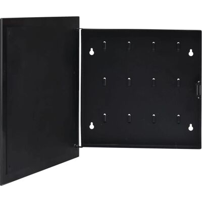 vidaXL Schlüsselbox mit Magnettafel Schwarz - 35x35x4 cm vidaXL Schlüsselbox mit Magnettafel Schwarz - 35x35x4 cm