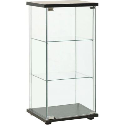 vidaXL Armoire de rangement en verre trempé noir - Armoire de rangement - Publicité vidaXL Armoire de rangement en verre trempé noir - Armoire de rangement - Publicité