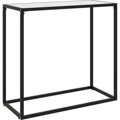 vidaXL Konsole Weiß 80x35x75 cm Sicherheitsglas - Konsole vidaXL Konsole Weiß 80x35x75 cm Sicherheitsglas - Konsole