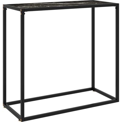vidaXL Konsoletisch Schwarz 80x35x75 cm Gehärtetes Glas - Konsoletisch vidaXL Konsoletisch Schwarz 80x35x75 cm Gehärtetes Glas - Konsoletisch