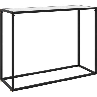 vidaXL Nova - Eleganter moderner Glaskonsolentisch - Schwarz / Zement vidaXL Nova - Eleganter moderner Glaskonsolentisch - Schwarz / Zement