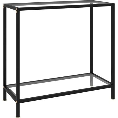 vidaXL Konsole Tisch Transparent 80x35x75 cm Gehärtetes Glas vidaXL Konsole Tisch Transparent 80x35x75 cm Gehärtetes Glas