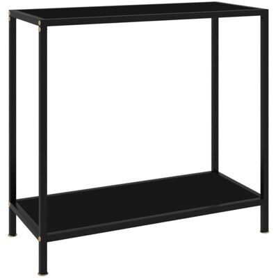 vidaXL Konsole Schwarz 80 cm Sicherheitsglas - Konsole Tisch vidaXL Konsole Schwarz 80 cm Sicherheitsglas - Konsole Tisch
